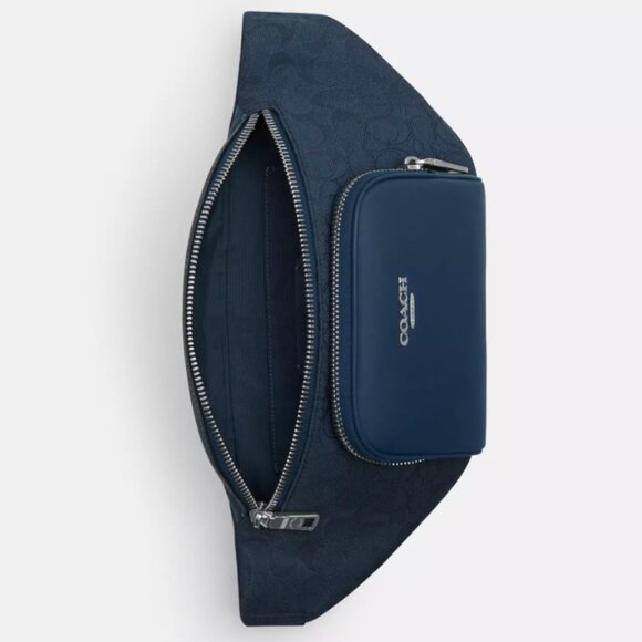 Coach Unisex Racer Belt Bag In Signature Jacquard NWT - Picture 4 of 5